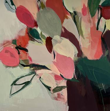 Original Abstract Floral Paintings by Helen Chambers