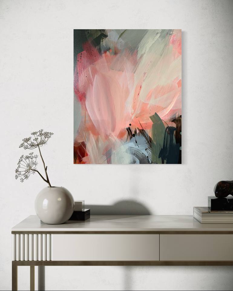 Original Abstract Floral Painting by Helen Chambers