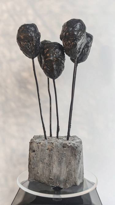 Original Abstract Expressionism People Sculpture by Jab Jira