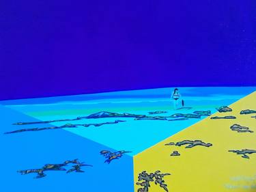 Print of Beach Paintings by michel PEZERIL