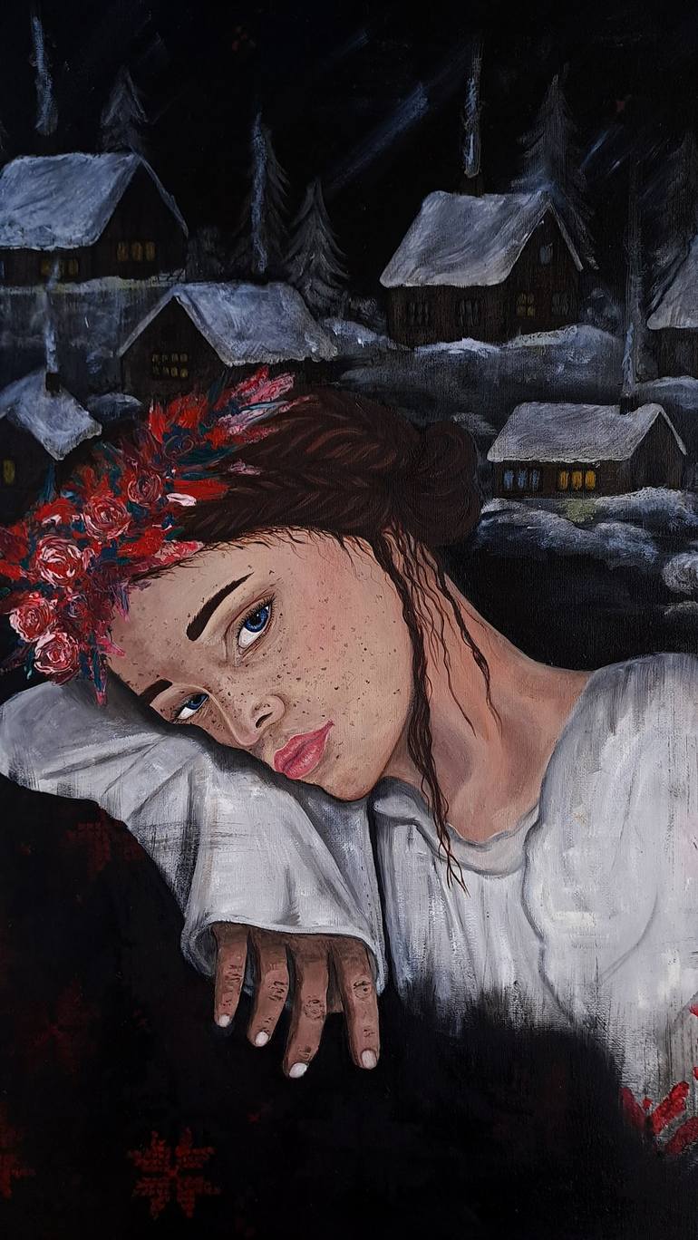 Original Conceptual Portrait Painting by Viktoriia Kush