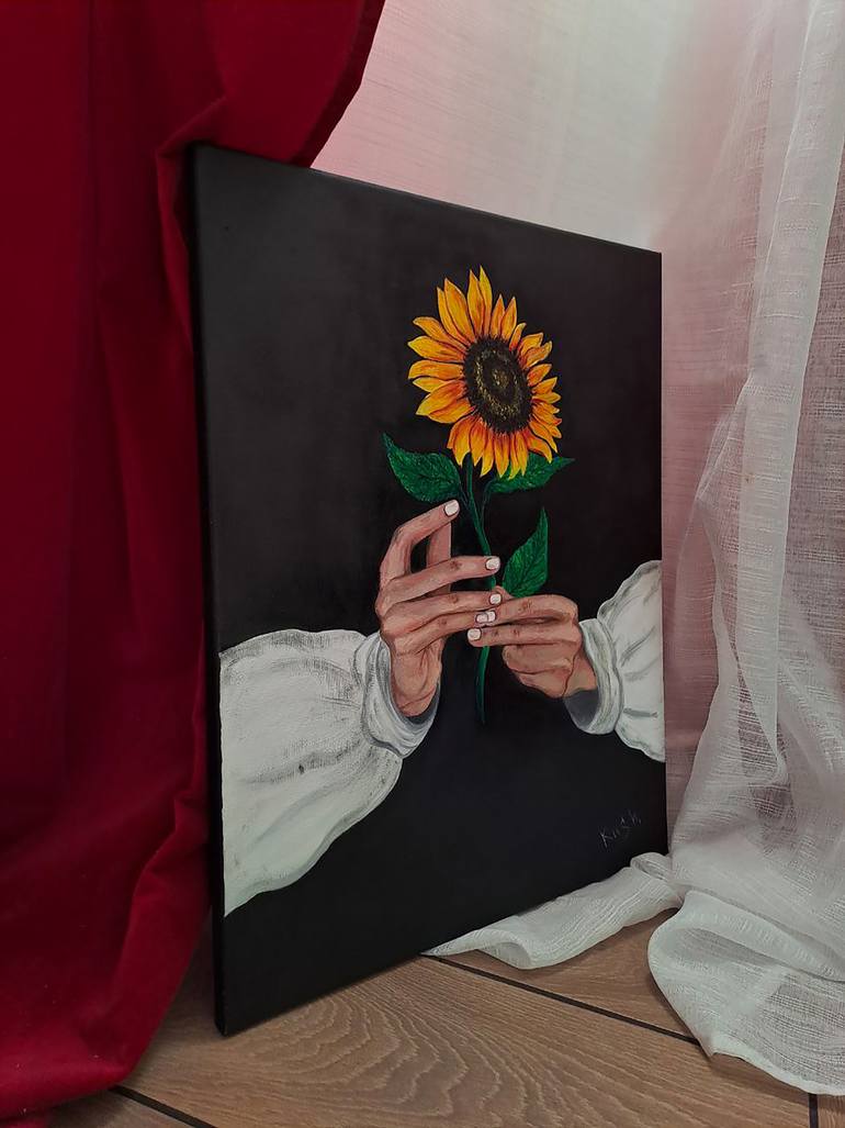 Original Folk Botanic Painting by Viktoriia Kush
