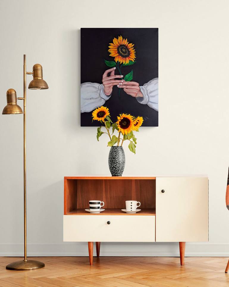 Original Folk Botanic Painting by Viktoriia Kush