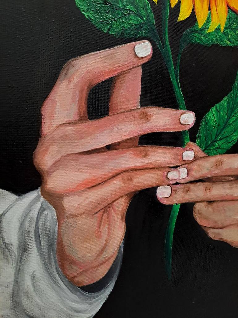 Original Folk Botanic Painting by Viktoriia Kush