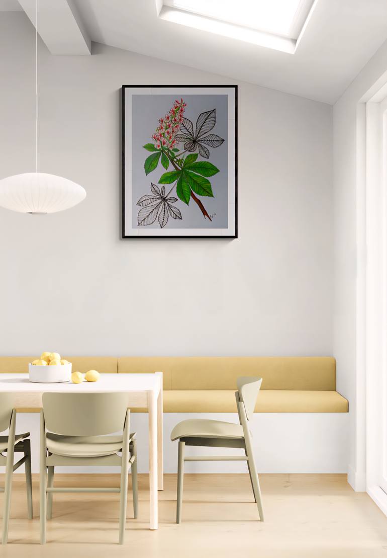 Original Contemporary Botanic Drawing by Viktoriia Kush