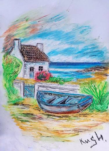 Print of Illustration Boat Drawings by Viktoriia Kush