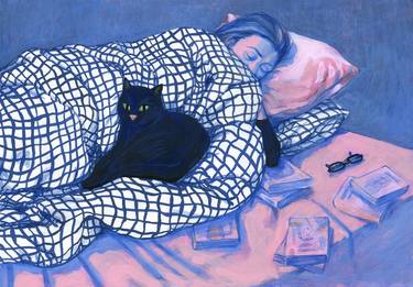 Original Conceptual Cats Paintings by Georgiana Chitac