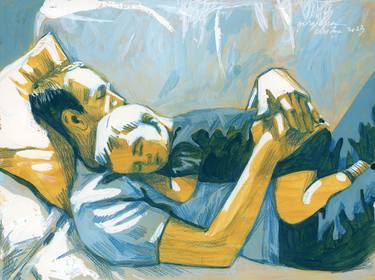 Original Figurative Family Paintings by Georgiana Chitac