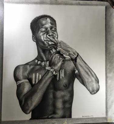 Original Photorealism Portrait Drawings by Barima Andrew