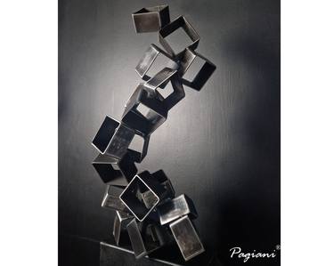 Geometric disorder metal sculpture by Paulo Pokoj thumb
