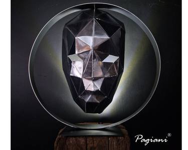 Metal Sculpture Low Poly Face Abstract Art by Paulo Pokoj thumb