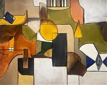 Original Cubism Abstract Paintings by Mathias Schilling