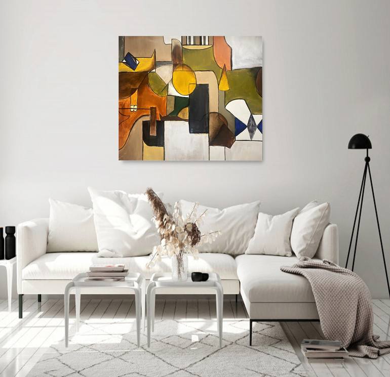 Original Cubism Abstract Painting by Mathias Schilling