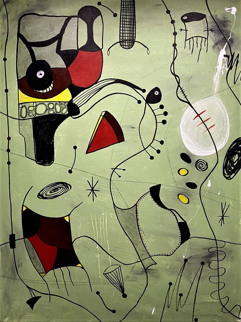 Original Abstract Expressionism Abstract Painting by Mathias Schilling