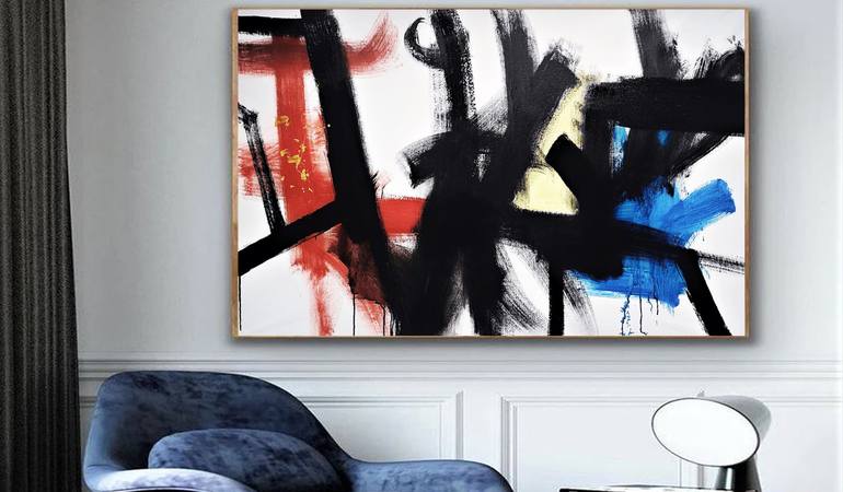 Original Abstract Expressionism Abstract Painting by Mathias Schilling