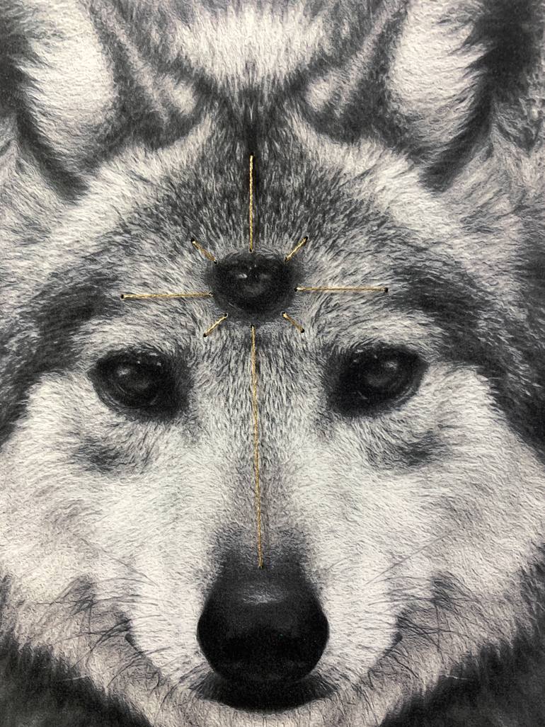 Original Conceptual Animal Mixed Media by Sentient Animalia