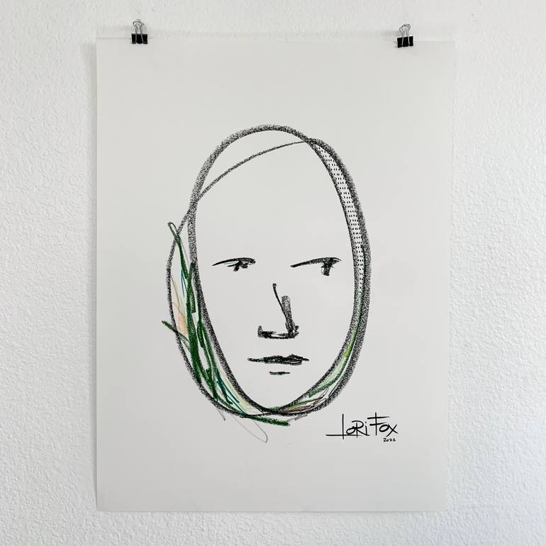 Original Abstract People Drawing by Lori Fox