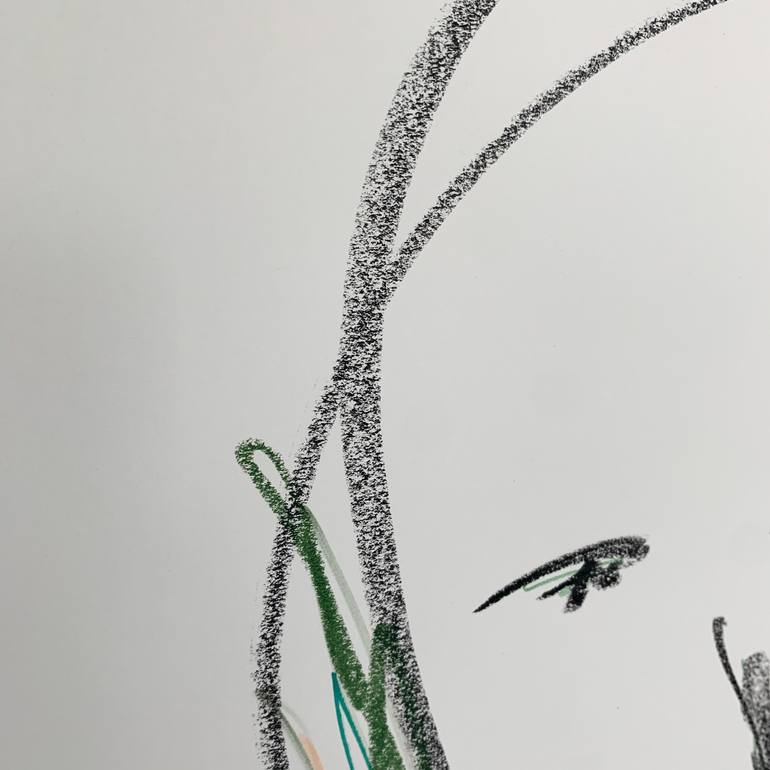 Original Abstract People Drawing by Lori Fox