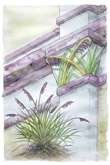 Original Art Deco Botanic Paintings by Emily Handley