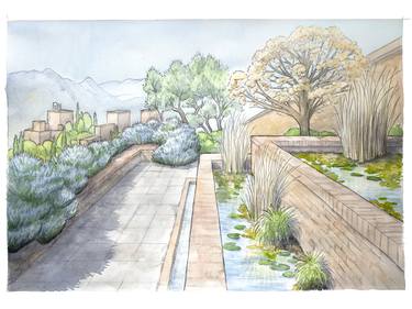 Original Garden Paintings by Emily Handley