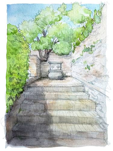 Original Contemporary Garden Paintings by Emily Handley