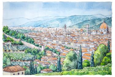 Original Realism Cities Painting by Emily Handley