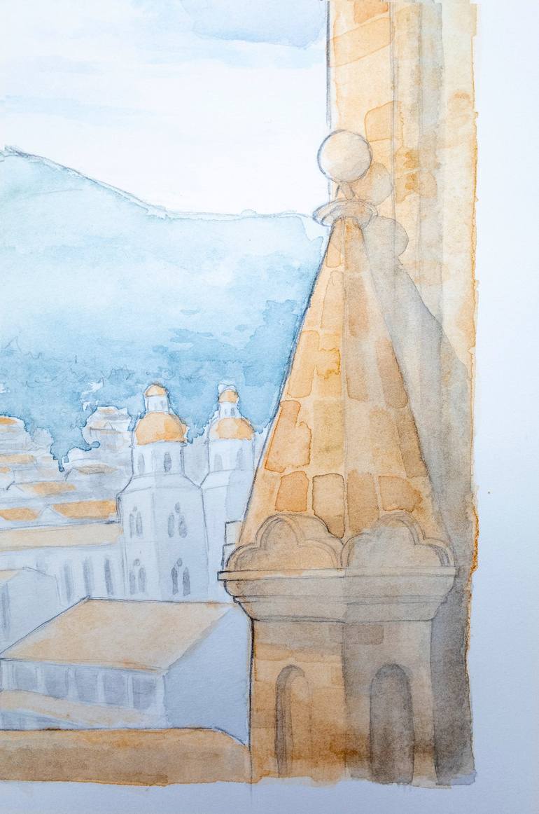 Original Architecture Painting by Emily Handley