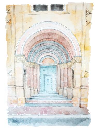 Original Architecture Paintings by Emily Handley