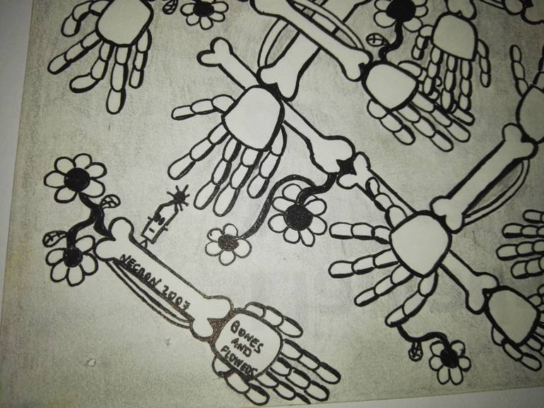 Original Abstract Fantasy Drawing by Rolando Luis Monsalve Del Cerro