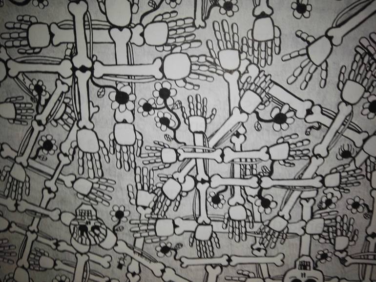 Original Abstract Fantasy Drawing by Rolando Luis Monsalve Del Cerro