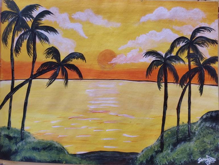 Original Illustration Landscape Painting by Saumya Joshi