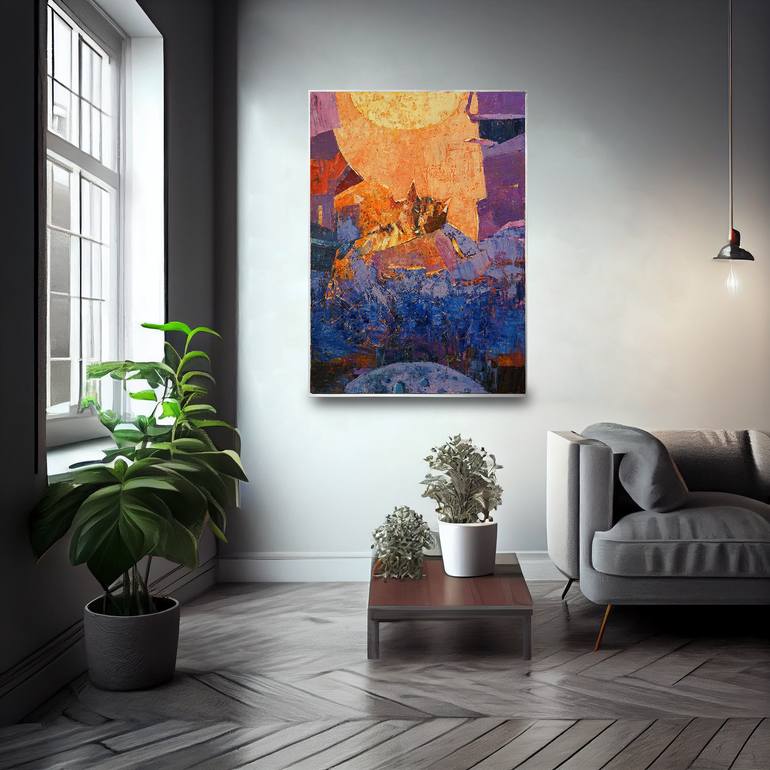 Original Conceptual Abstract Painting by Yurii Vatkin