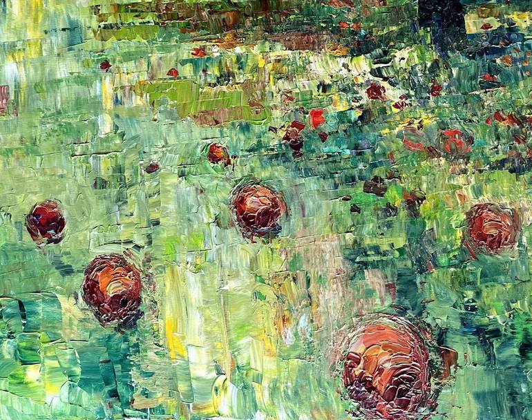 Original Expressionism Garden Painting by Yurii Vatkin