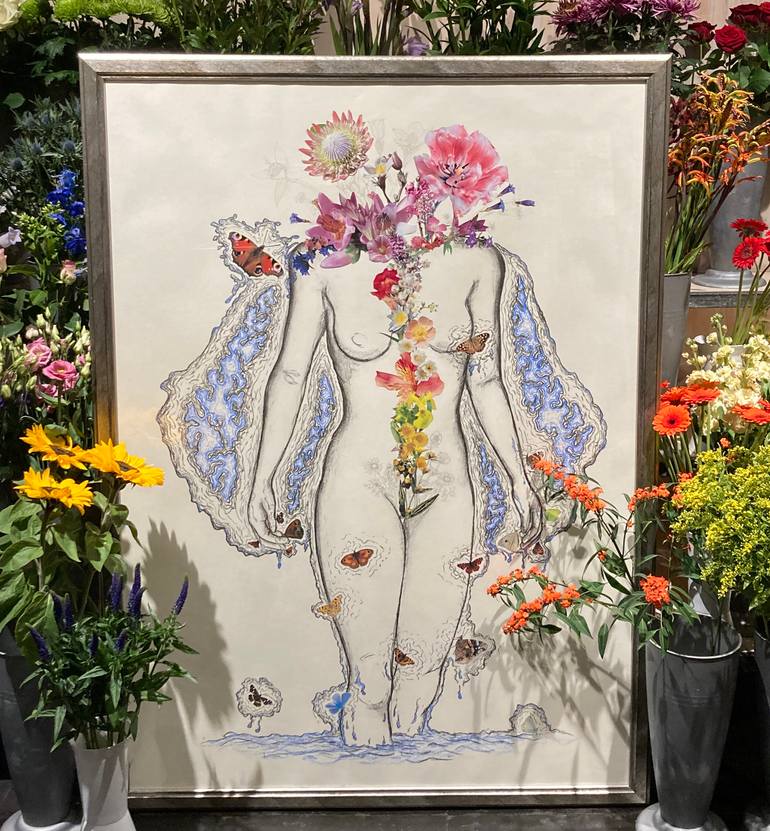 Original Figurative Fantasy Drawing by Sarah Linde