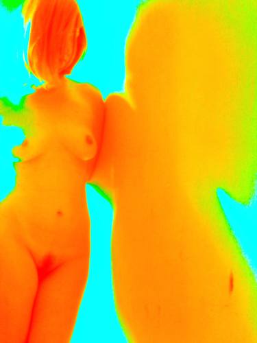 abstract nude orange-azure thumb