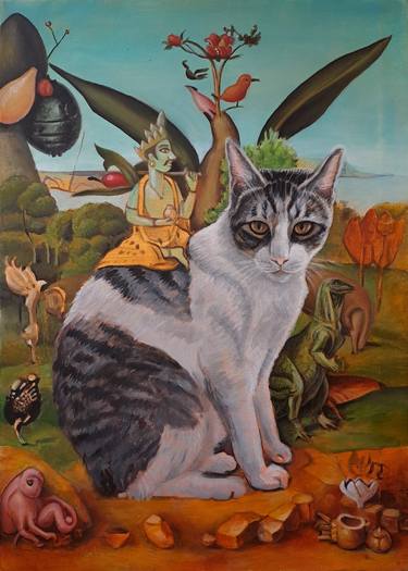 Original Surrealism Animal Painting by Luc Squame