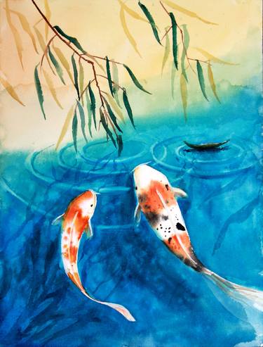 Print of Fish Paintings by Anastassiya Suslova