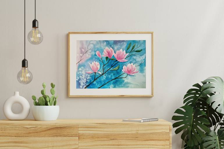 Original Expressionism Floral Painting by Anastassiya Suslova