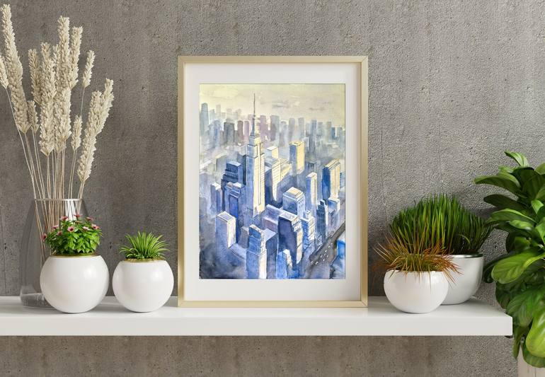 New York skyscrapers Painting by Anastassiya Suslova | Saatchi Art