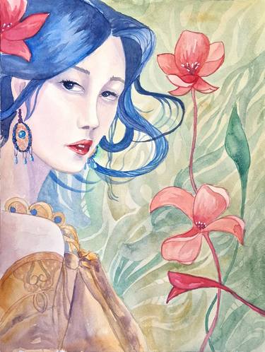 Original Art Deco Portrait Paintings by Anastassiya Suslova