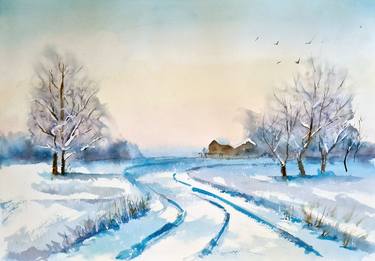 Print of Landscape Paintings by Anastassiya Suslova