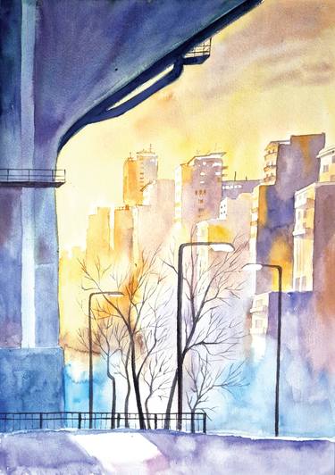 Original Impressionism Cities Paintings by Anastassiya Suslova