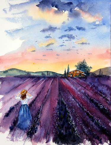 Print of Impressionism Landscape Paintings by Anastassiya Suslova