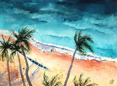 Print of Seascape Paintings by Anastassiya Suslova