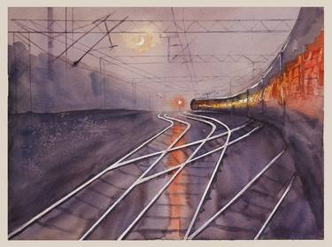 Print of Fine Art Train Paintings by Anastassiya Suslova