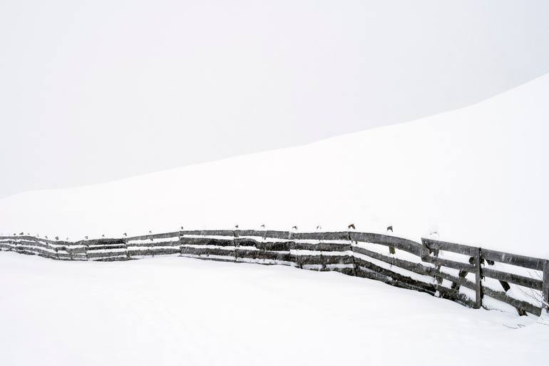 Original Landscape Photography by Vasilii Riabovol | Conceptual Art on Canvas | Border 1. Dolomites. Art photography in the style of minimalism.
