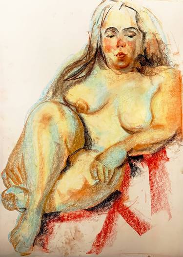 Print of Realism Nude Drawings by vera ponomareva