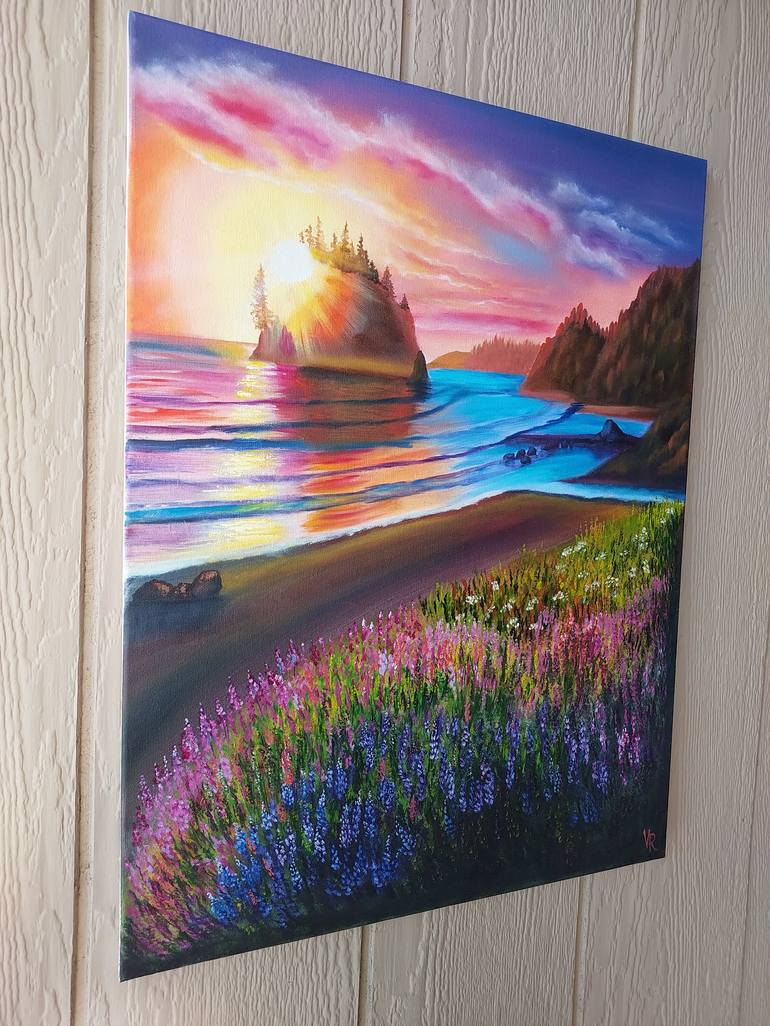 Original Seascape Painting by Valentyna Rybkina