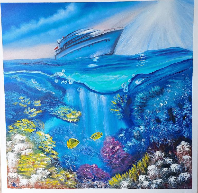 Original Seascape Painting by Valentyna Rybkina