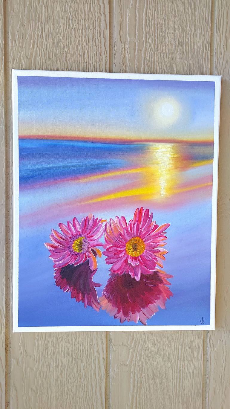 Original Abstract Seascape Painting by Valentyna Rybkina